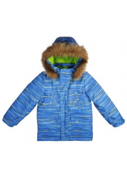 Garden baby зимняя куртка для мальчика 105550-63/33 синяя полоска